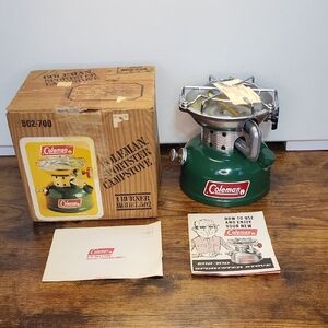 New Vintage Coleman 502-700 Sportster Campstove. In Original Box And Paperwork.